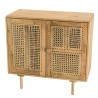 ISA Buffet - 2 Door Mango Wood Patchwork Caning Natural Color Metal Legs