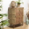Meuble ISA - Bois de jamelonier et cannage