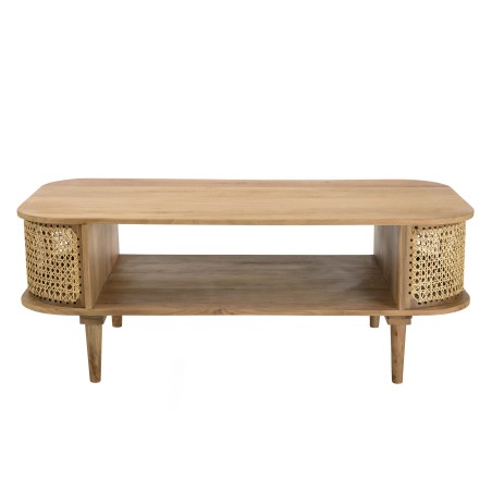 ISA Brown TV Stand in Jackfruit Wood with Natural-Coloured Cane