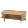 ISA Brown TV Stand in Jackfruit Wood with Natural-Coloured Cane