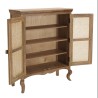 Meuble ISA - Buffet vintage en bois de jamelonier et rotin