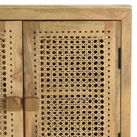 ISA Buffet - 2 Doors Mango Wood and Rattan Natural Color