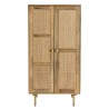 ISA Brown Tall Cabinet with 2 Doors | Mango Wood & Cane | Elegant Storage