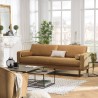 NELSON - MADRID 3 Seater Sofa in Camel Fabric