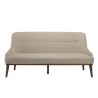 NELSON Beige 2-Seater Sofa with Wooden Legs - Comfortable and Stylish