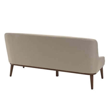 NELSON Beige 2-Seater Sofa with Wooden Legs - Comfortable and Stylish