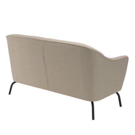 Canapé 2 places NELSON beige pieds métal noir