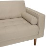 NELSON Beige 4-Seater Sofa with Wooden Legs - Large Comfortable Couch