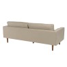 NELSON Beige 4-Seater Sofa with Wooden Legs - Large Comfortable Couch