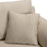 Canapé beige 3 places NELSON - Pieds en bois clair