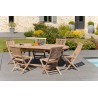 Teak Wood Garden Furniture Set for 6/8 People - Premium Outdoor Dining Set