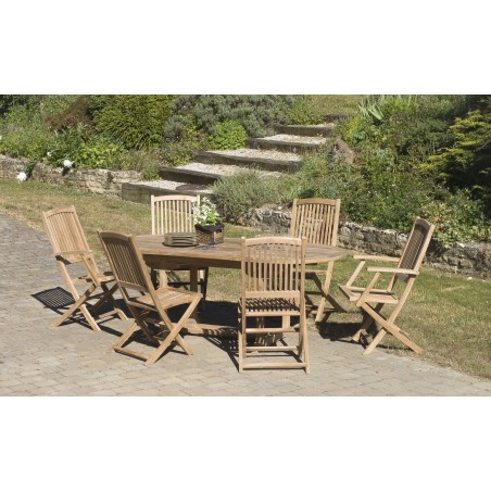 Premium Teak Wood Garden Furniture Set for 8/10 People