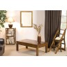 LORINE Brown Shelf Unit with Wooden Latticework - 40 cm