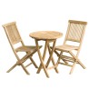 FUN Teak Wood Garden Furniture Set for 2 People - Premium Solid Teak