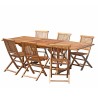 MAEVA Oiled Teak Wood Garden Furniture Set for 8/10 People