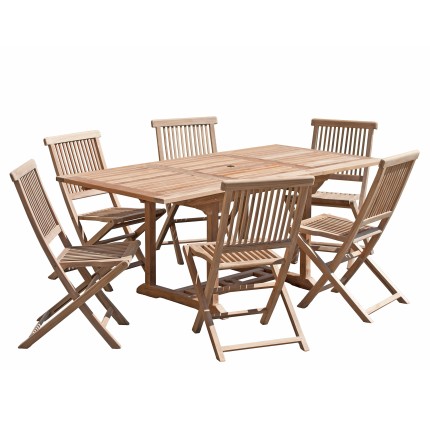 Teak Wood Garden Furniture Set - Premium Outdoor Dining Set